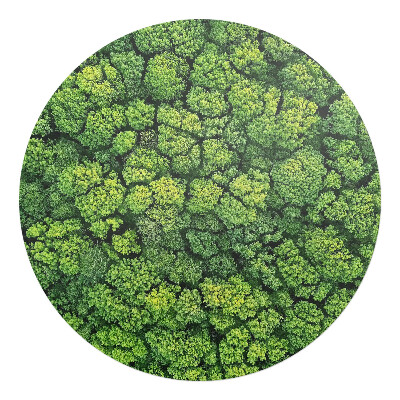 Podložka pod stoličku okrúhla Mozaika lesných stromov