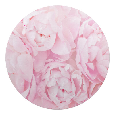 Podložka pod kolieskovú stoličku okrúhla Pastelové pivonky