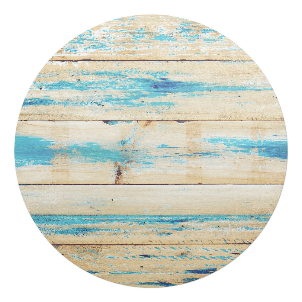 Podložka pod stoličku na kolieskach okrúhla Staré drevené dosky