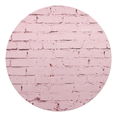 Podložka pod stoličku okrúhla Pastelová tehlová stena