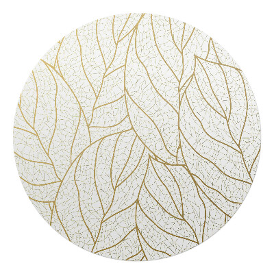 Podložka pod stoličku okrúhla Listy v jemnom vzore