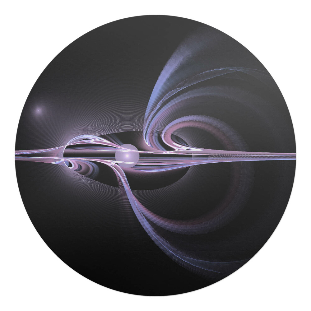 Podložka pod stoličku na kolieskach okrúhla Fraktálna špirála