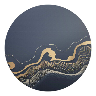 Podložka pod stoličku okrúhla Vlny abstrakcie