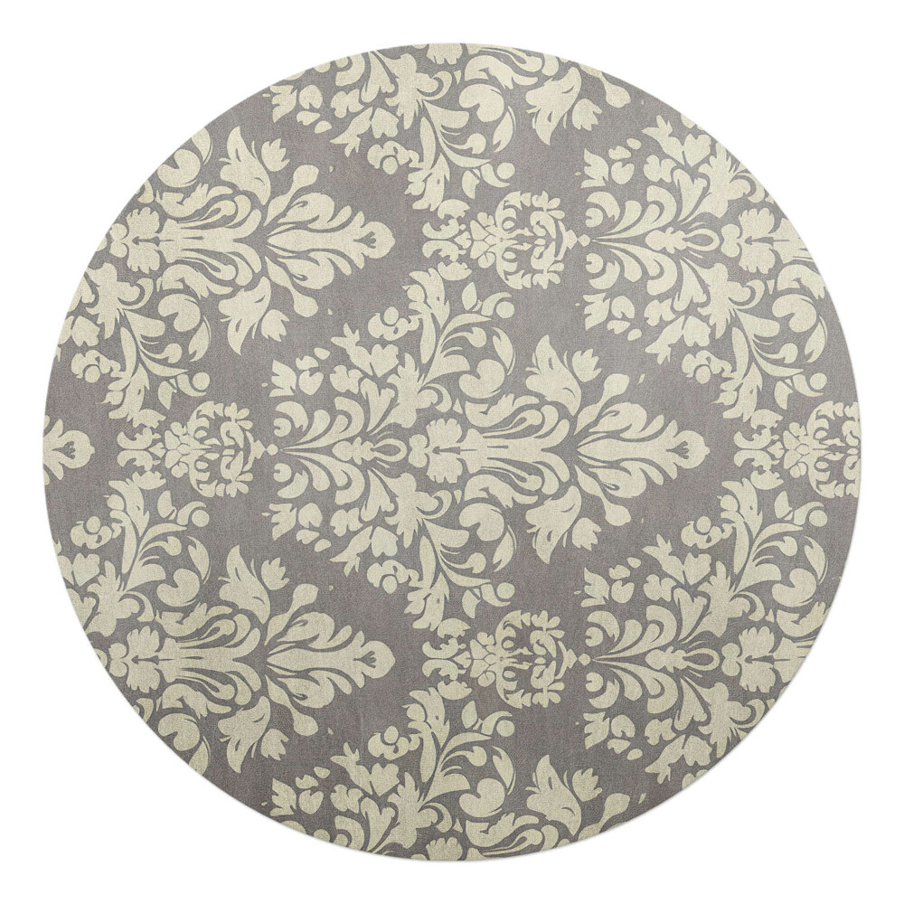 Podložka pod stoličku okrúhla Klasický rastlinný vzor