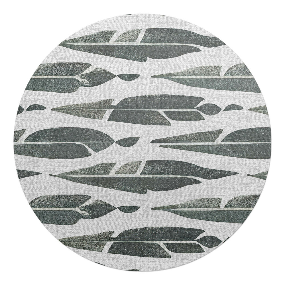 Podložka pod kolieskovú stoličku okrúhla Abstraktné listy