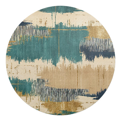 Podložka pod stoličku na kolieskach okrúhla Abstraktné ťahy