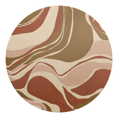 Podložka pod kolieskovú stoličku okrúhla Abstraktné vlny