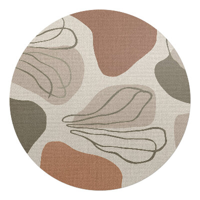 Podložka pod kolieskovú stoličku okrúhla Abstraktné čiary