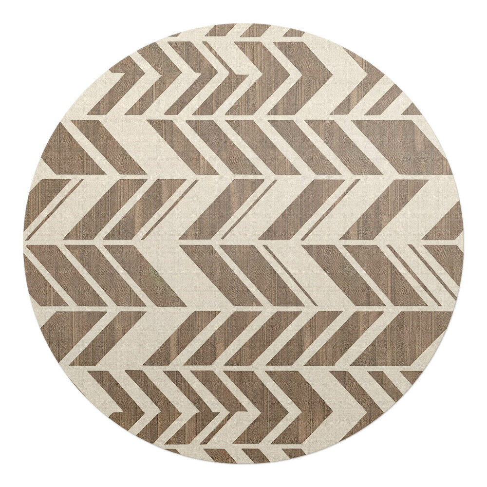 Podložka pod stoličku okrúhla Geometrický retro vzor