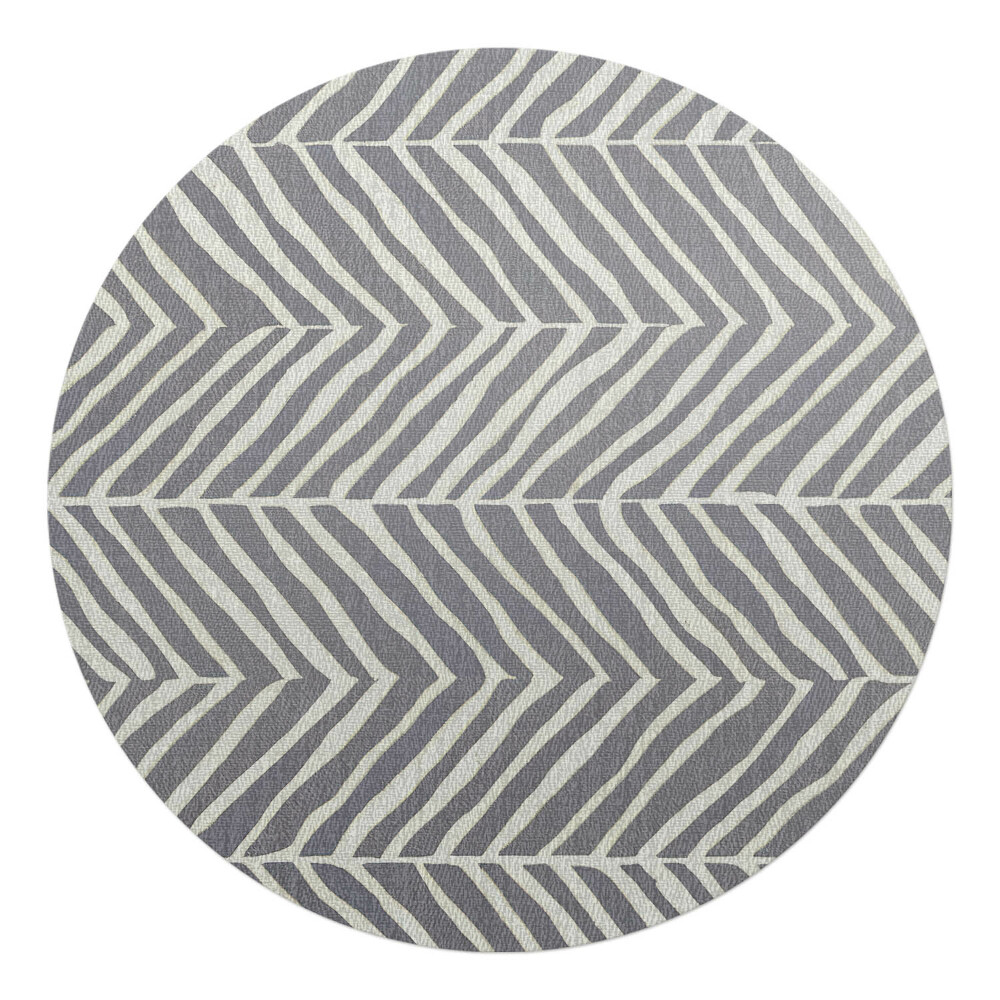 Podložka pod kolieskovú stoličku okrúhla Cikcakový vzor látky