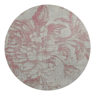Podložka pod stoličku na kolieskach okrúhla Retro kvetinový ornament