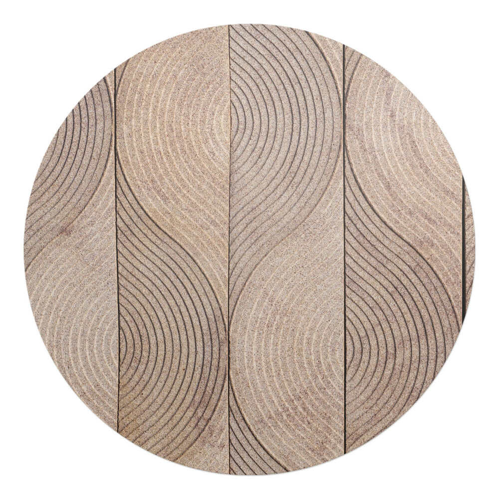 Podložka pod stoličku na kolieskach okrúhla Drevené vlny