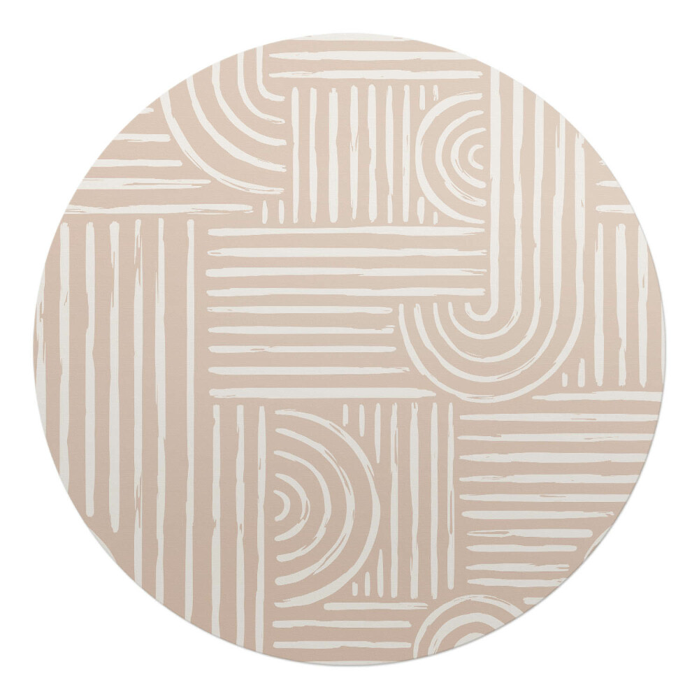 Podložka pod kolieskovú stoličku okrúhla Geometrické čiary