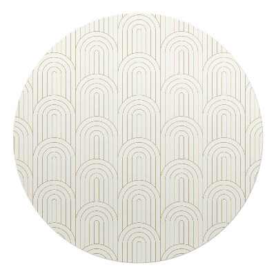 Podložka pod stoličku na kolieskach okrúhla Oblúkový retro vzor