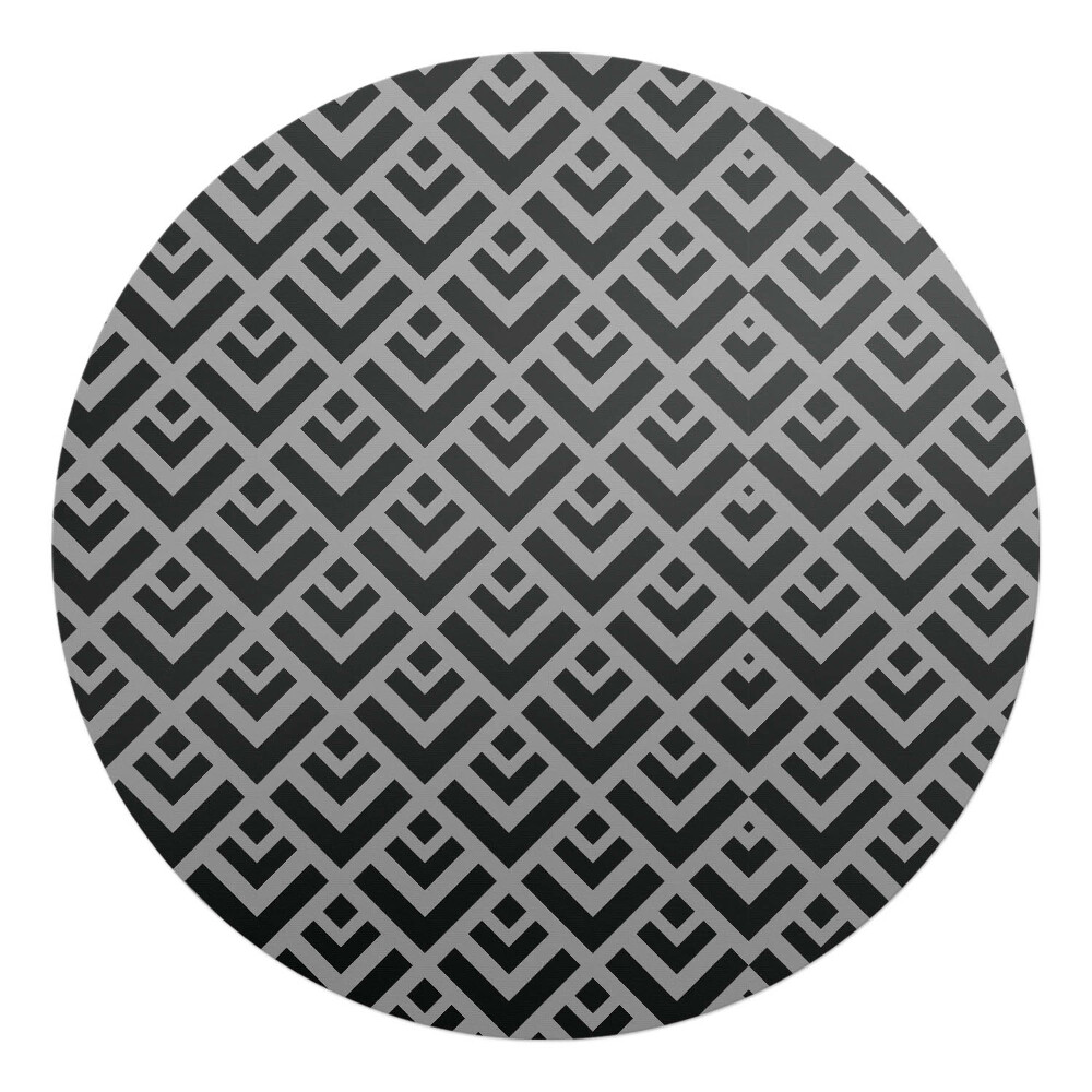 Podložka pod stoličku okrúhla Geometrický retro vzor