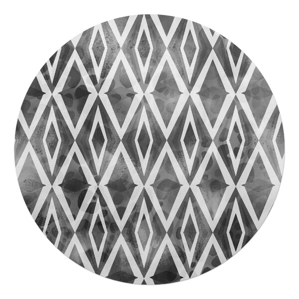 Podložka pod kolieskovú stoličku okrúhla Geometrický retro vzor
