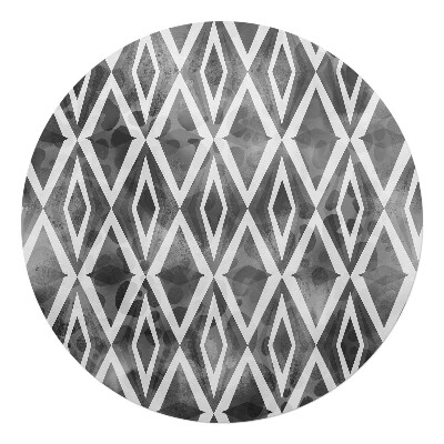 Podložka pod kolieskovú stoličku okrúhla Geometrický retro vzor