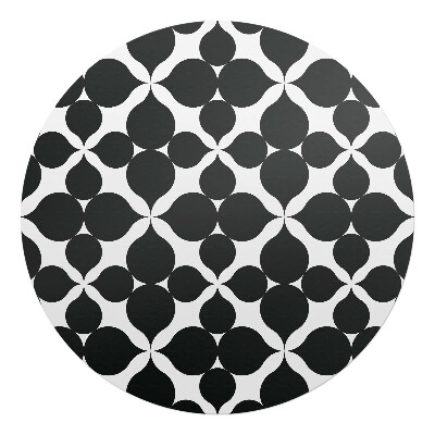 Podložka pod kolieskovú stoličku okrúhla Geometrický kvetinový vzor