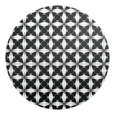 Podložka pod kolieskovú stoličku okrúhla Geometrický retro vzor