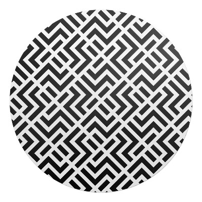 Podložka pod stoličku na kolieskach okrúhla Geometrický cikcak