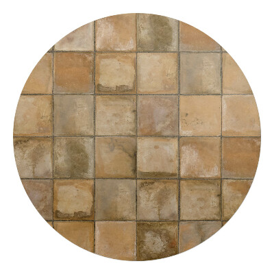 Podložka pod kolieskovú stoličku okrúhla Rustikálne dlaždice