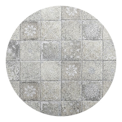 Podložka pod kolieskovú stoličku okrúhla Dlaždice s ornamentom