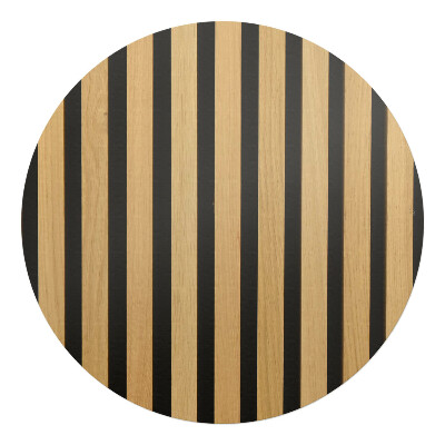 Podložka pod kolieskovú stoličku okrúhla Zvislé pruhy z dreva
