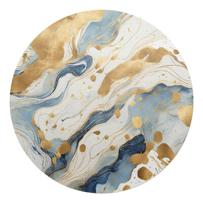 Podložka pod stoličku na kolieskach okrúhla Abstraktné vlny