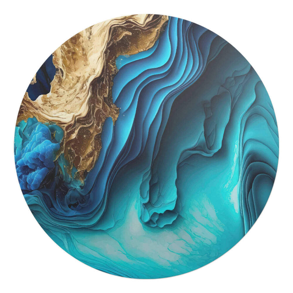 Podložka pod stoličku na kolieskach okrúhla Mávajúce abstrakcie