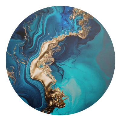 Podložka pod stoličku okrúhla Abstraktná vlna