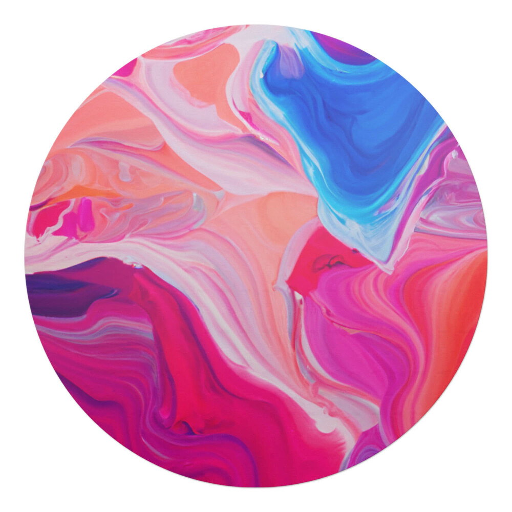 Podložka pod stoličku na kolieskach okrúhla Farebné abstrakcie