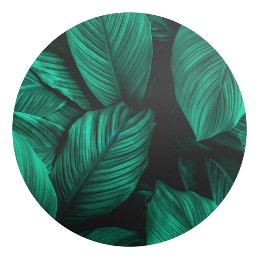 Podložka pod kolieskovú stoličku okrúhla Tropické listy