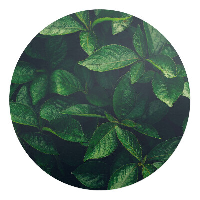 Podložka pod stoličku na kolieskach okrúhla Listy v húštine