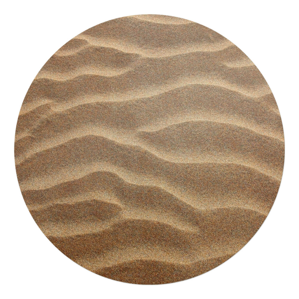 Podložka pod stoličku na kolieskach okrúhla Vlnité pieskové vzory