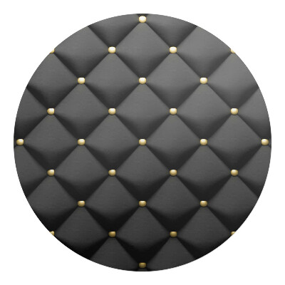 Podložka pod stoličku na kolieskach okrúhla Prešívaný vzor s gombíkmi