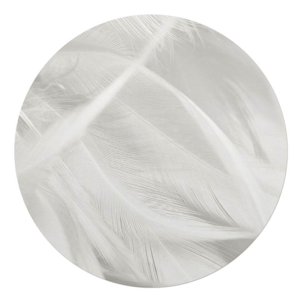 Podložka pod kolieskovú stoličku okrúhla Jemné pierka