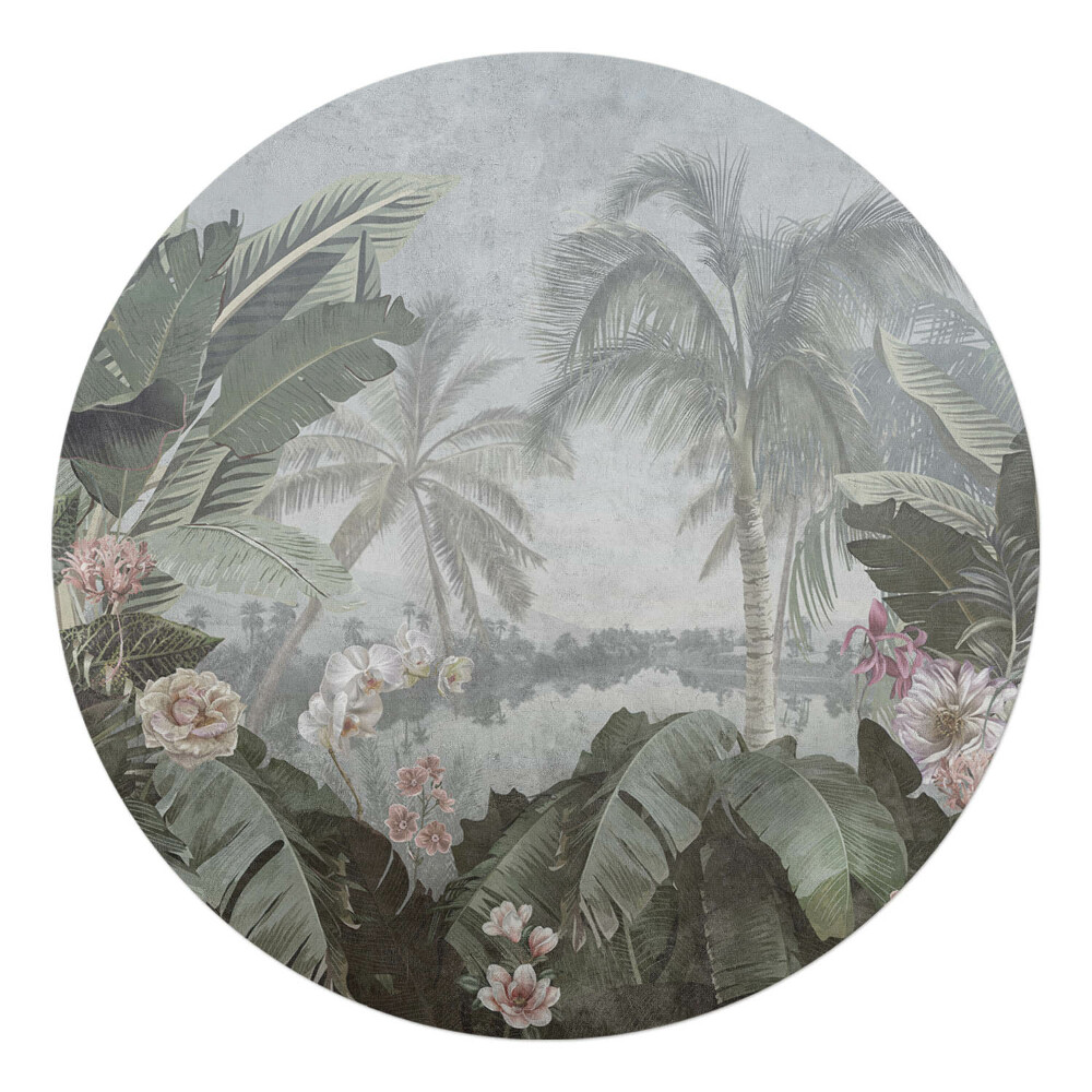 Podložka pod stoličku okrúhla Tropická džungľa