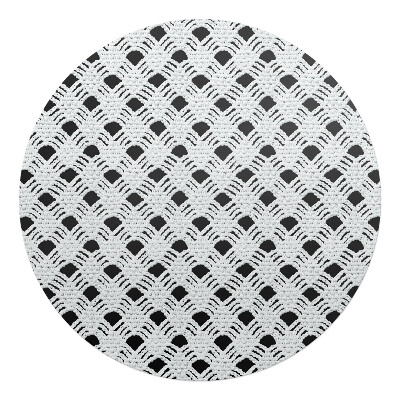 Podložka pod stoličku na kolieskach okrúhla Prelamovaný sieťovaný vzor