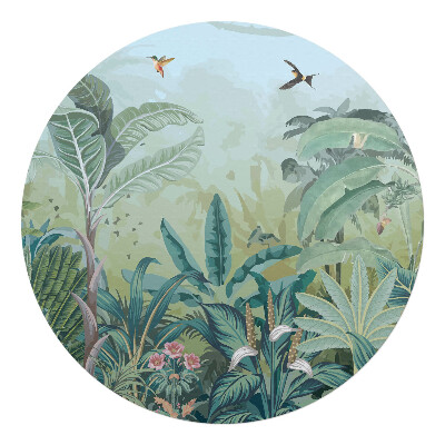 Podložka pod stoličku okrúhla Tropická džungľa