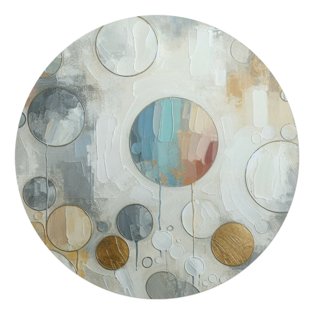 Podložka pod stoličku okrúhla Abstraktné kruhy