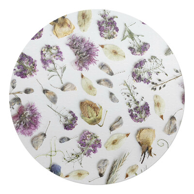 Podložka pod stoličku okrúhla Hádanka so sušenými kvetmi