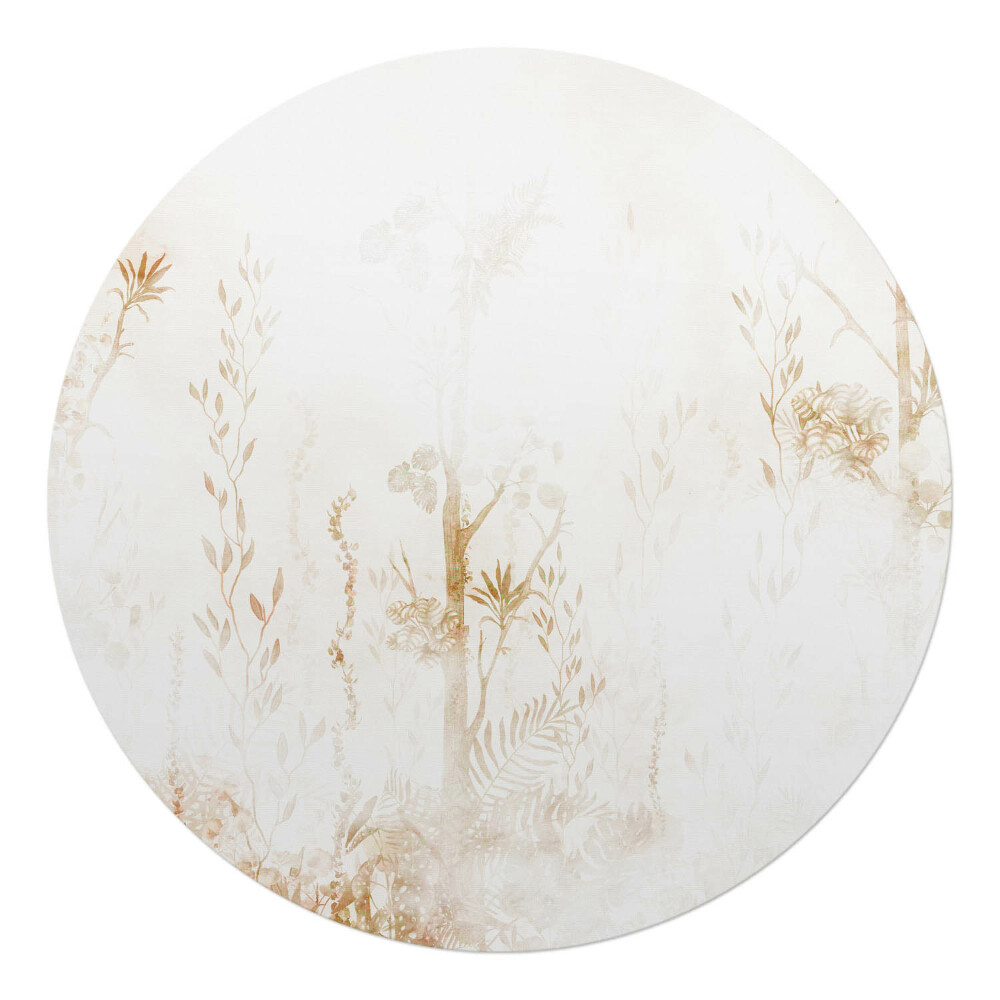 Podložka pod stoličku okrúhla Jemná flóra