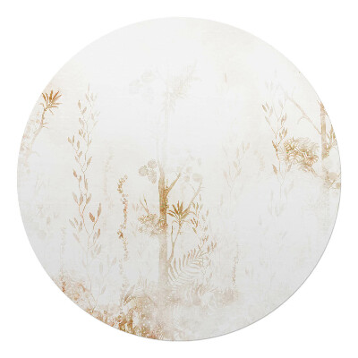 Podložka pod stoličku okrúhla Jemná flóra