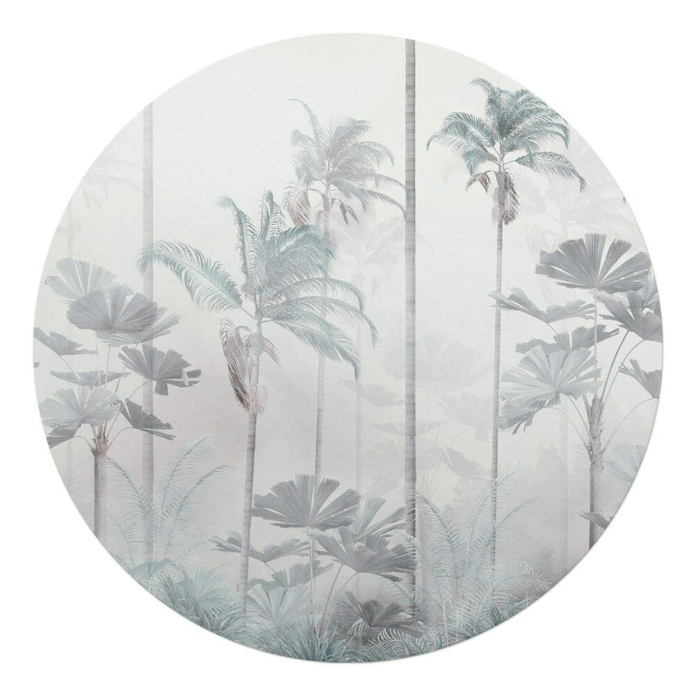 Podložka pod kolieskovú stoličku okrúhla Jemná džungľa