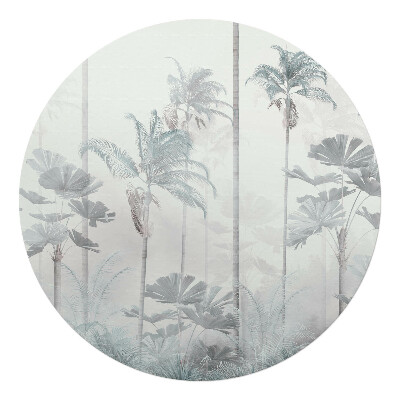 Podložka pod kolieskovú stoličku okrúhla Jemná džungľa