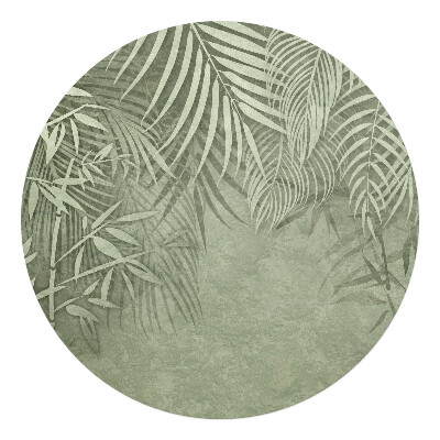 Podložka pod stoličku na kolieskach okrúhla Tropické listy