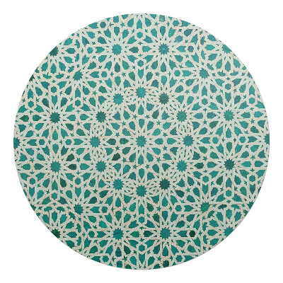 Podložka pod kolieskovú stoličku okrúhla Geometrický arabeskný vzor