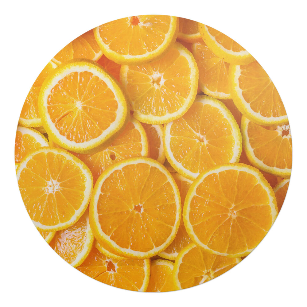 Podložka pod kolieskovú stoličku okrúhla Plátky citrusov
