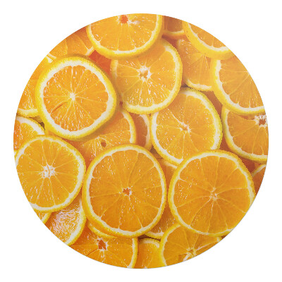 Podložka pod kolieskovú stoličku okrúhla Plátky citrusov