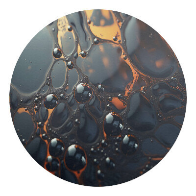 Podložka pod stoličku na kolieskach okrúhla Bubliny v tekutine